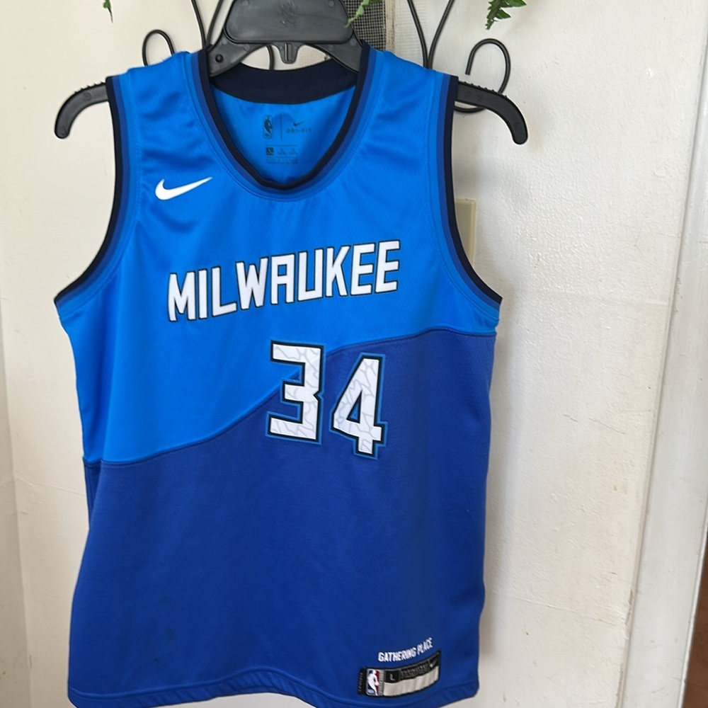 Nike Youth Giannis Antetokounmpo Milwaukee Bucks City Edition Swingman Jersey